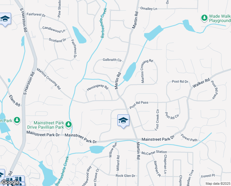 map of restaurants, bars, coffee shops, grocery stores, and more near 941 Hemingway Road in Stone Mountain