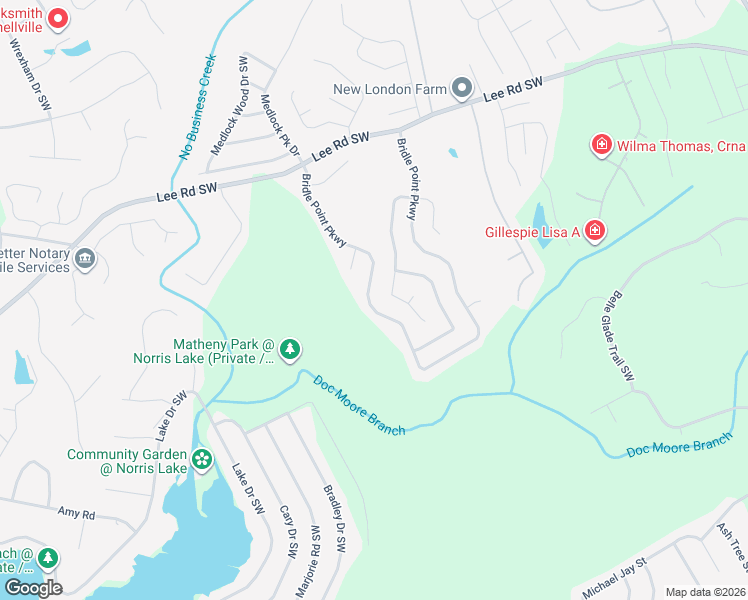 map of restaurants, bars, coffee shops, grocery stores, and more near 4670 Bridle Point Parkway in Snellville