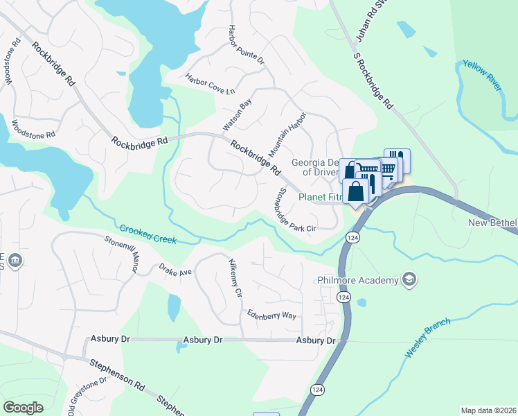 map of restaurants, bars, coffee shops, grocery stores, and more near 731 Stonebridge Park Circle in Lithonia