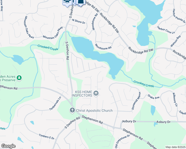 map of restaurants, bars, coffee shops, grocery stores, and more near 7101 Deshon Bend Cove in Lithonia