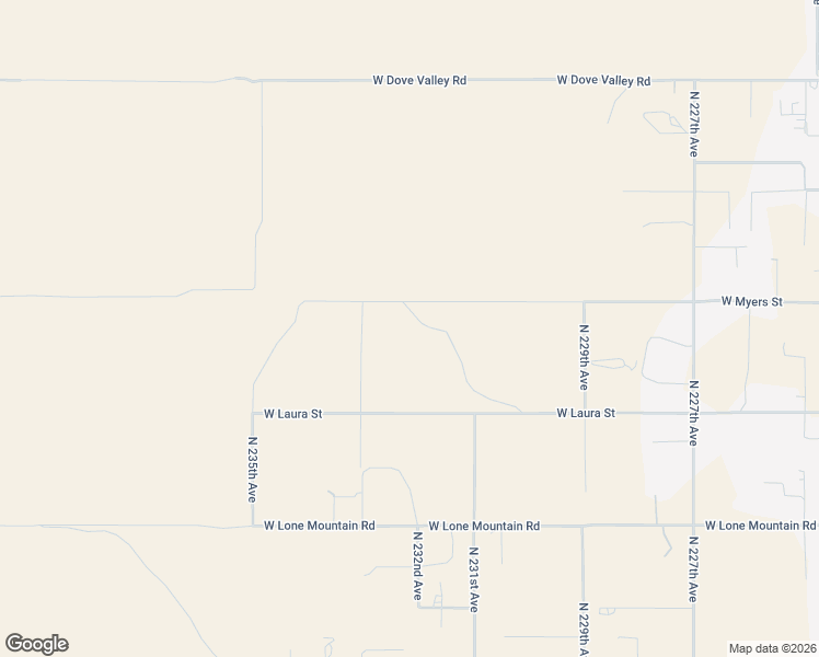 map of restaurants, bars, coffee shops, grocery stores, and more near 32117 North 233rd Avenue in Wittmann