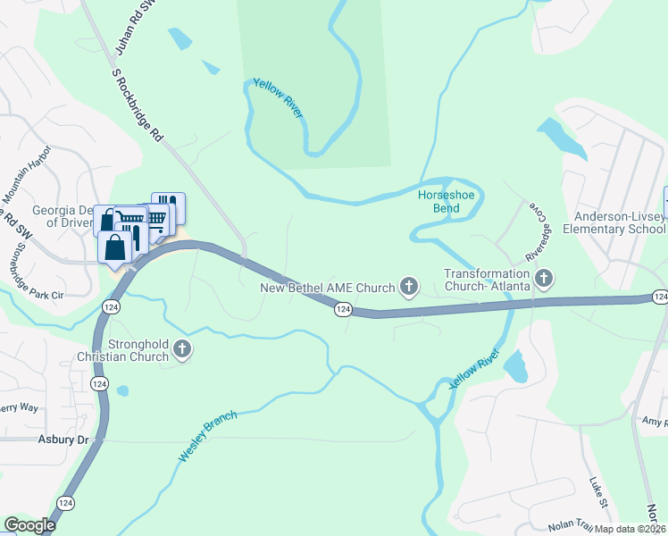 map of restaurants, bars, coffee shops, grocery stores, and more near 709 Harness Crescent in Lithonia