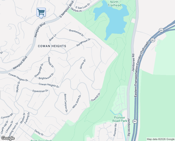 map of restaurants, bars, coffee shops, grocery stores, and more near 1781 Sirrine Drive in Santa Ana