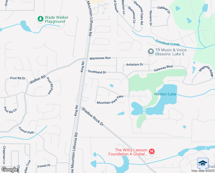 map of restaurants, bars, coffee shops, grocery stores, and more near 5618 Summer Meadow Pass in Stone Mountain