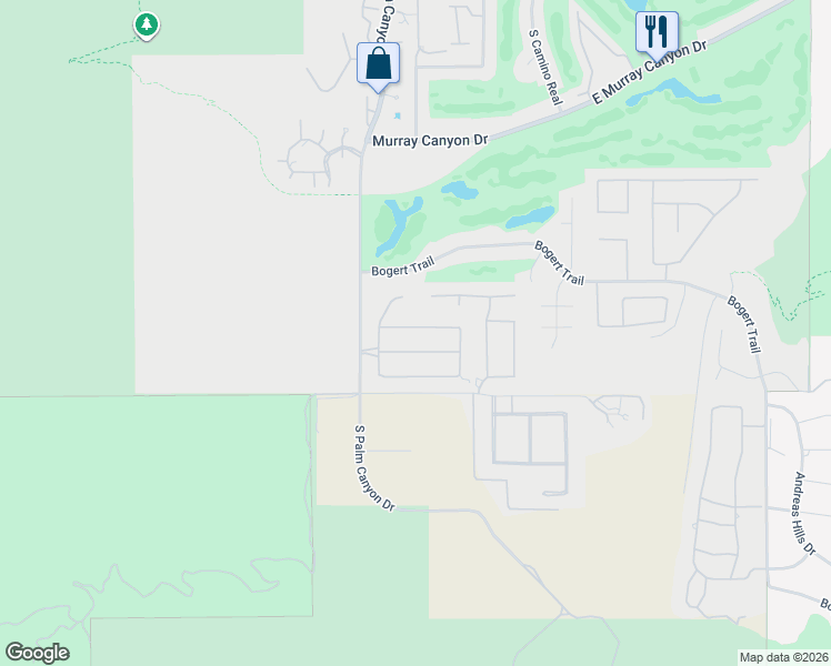 map of restaurants, bars, coffee shops, grocery stores, and more near 278 Patel Place in Palm Springs