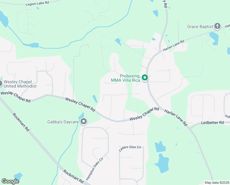 map of restaurants, bars, coffee shops, grocery stores, and more near 206 Cornell Court in Villa Rica