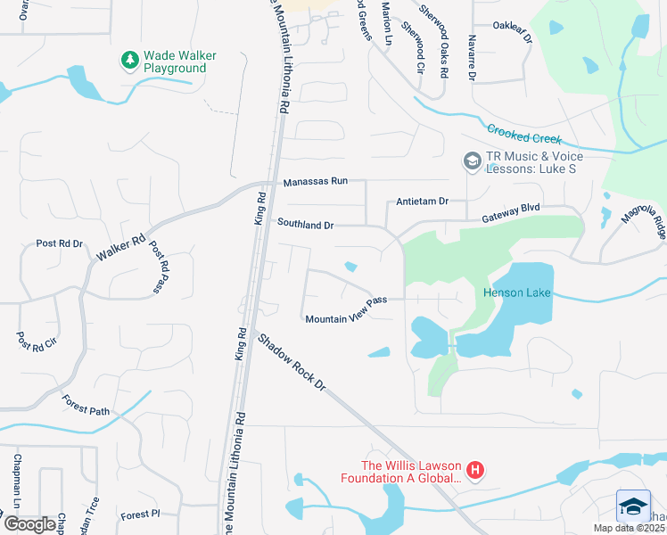 map of restaurants, bars, coffee shops, grocery stores, and more near 5618 Summer Meadow Pass in Stone Mountain