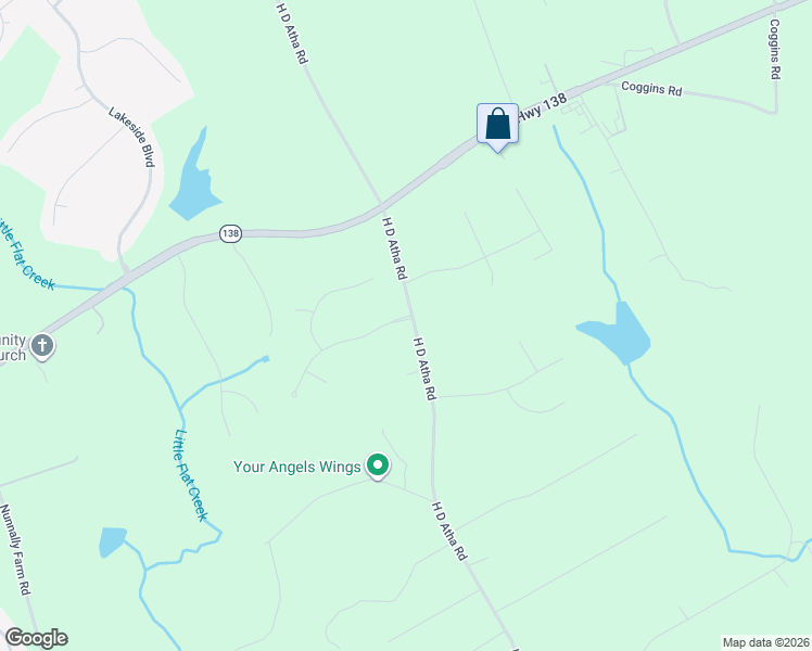 map of restaurants, bars, coffee shops, grocery stores, and more near 1525 H D Atha Road in Monroe