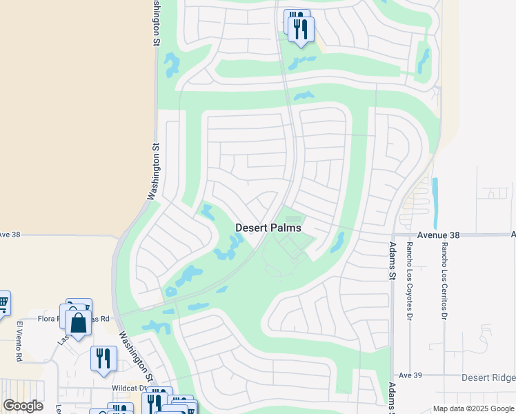 map of restaurants, bars, coffee shops, grocery stores, and more near 78359 Silent Drive in Palm Desert