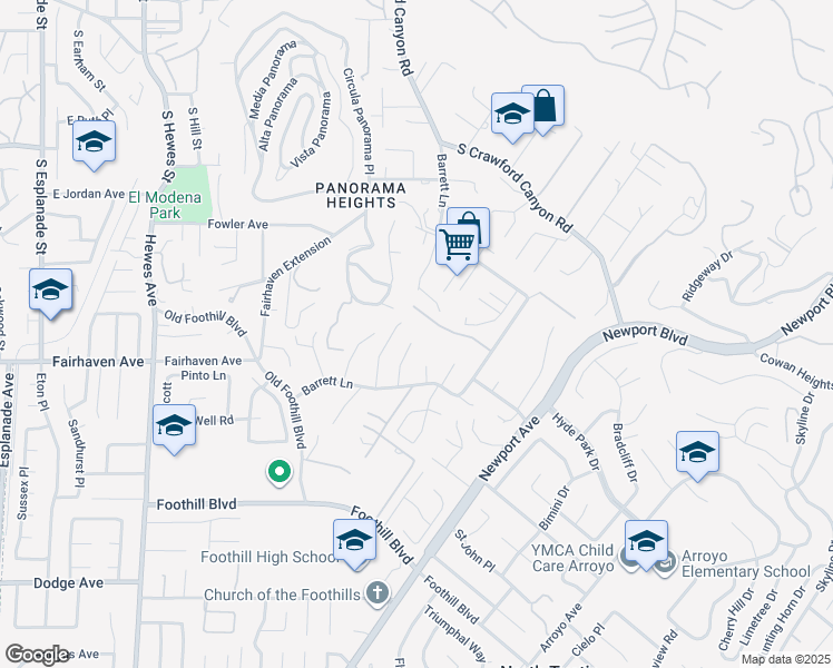 map of restaurants, bars, coffee shops, grocery stores, and more near 12941 Villa Rose Drive in Santa Ana