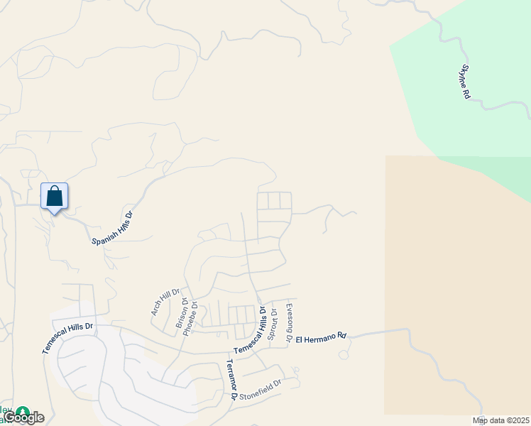 map of restaurants, bars, coffee shops, grocery stores, and more near 11893 Hillsong Drive in Temescal Valley