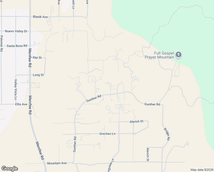 map of restaurants, bars, coffee shops, grocery stores, and more near 23560 Gunther Road in Menifee