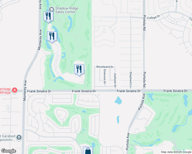 map of restaurants, bars, coffee shops, grocery stores, and more near 37846 Drexell Drive in Palm Desert