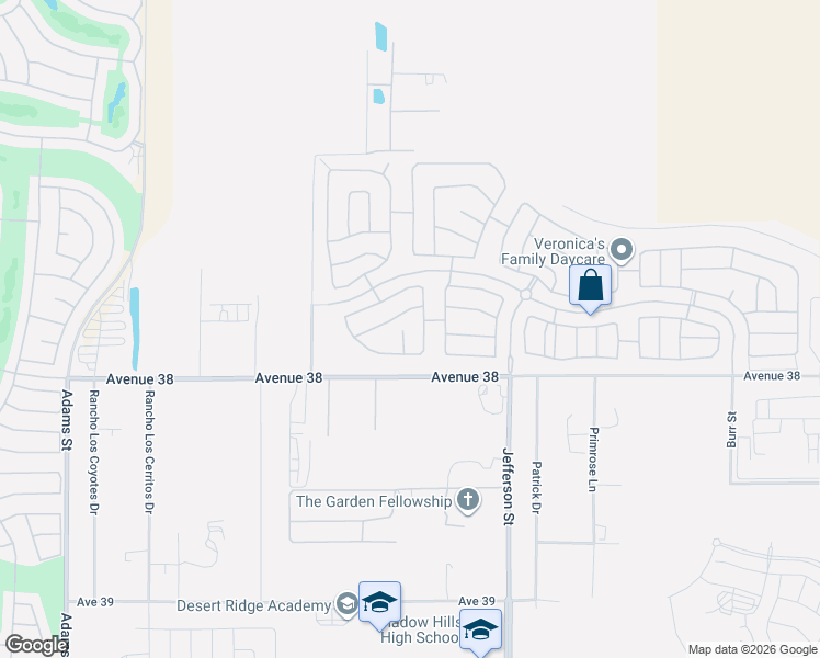 map of restaurants, bars, coffee shops, grocery stores, and more near 37800 Saltford Court in Indio