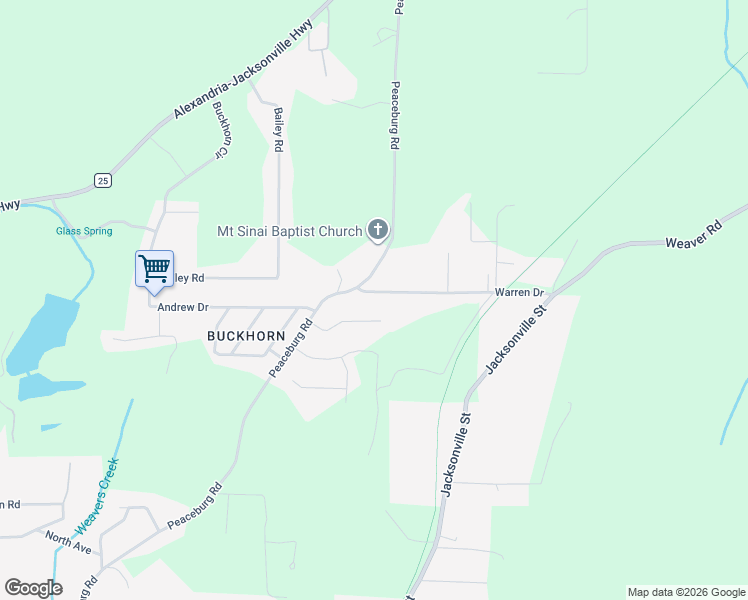 map of restaurants, bars, coffee shops, grocery stores, and more near 189 Agan Court in Weaver