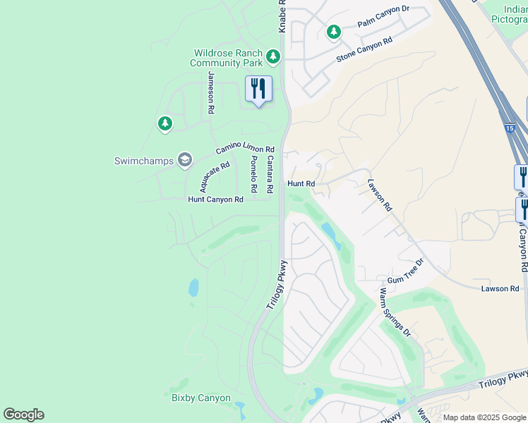 map of restaurants, bars, coffee shops, grocery stores, and more near 8948 Cuyamaca Street in Corona