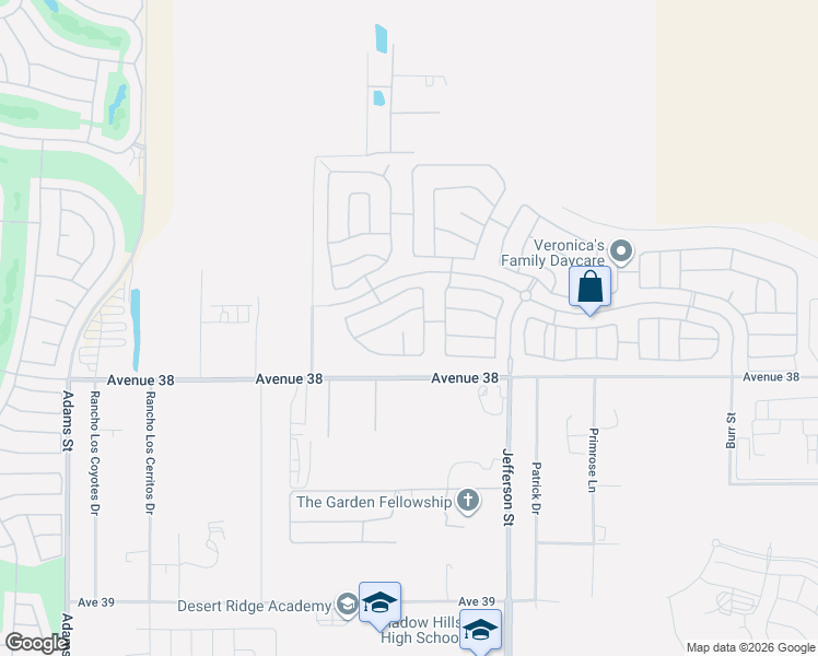 map of restaurants, bars, coffee shops, grocery stores, and more near 37800 Saltford Court in Indio