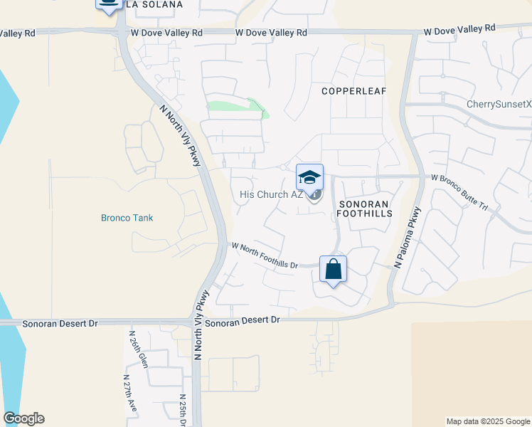 map of restaurants, bars, coffee shops, grocery stores, and more near 2226 West Calle De Sol in Phoenix