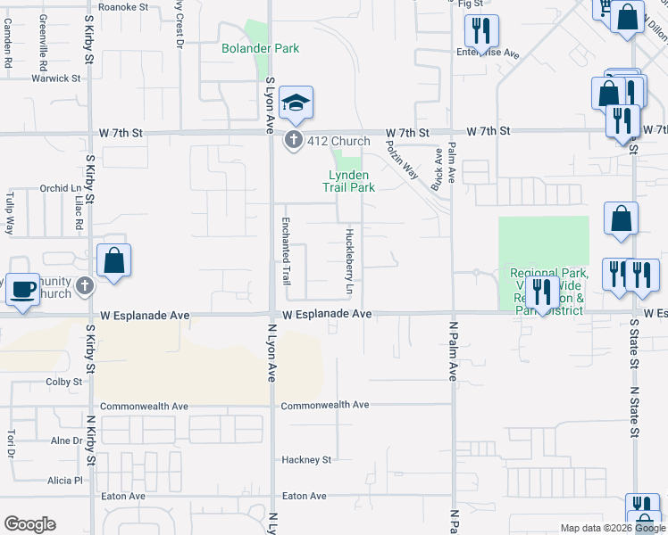 map of restaurants, bars, coffee shops, grocery stores, and more near 1358 Arrivo Court in San Jacinto