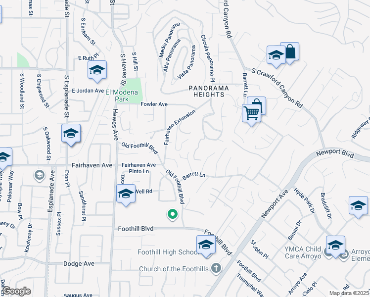 map of restaurants, bars, coffee shops, grocery stores, and more near 12871 Via Aventura in Santa Ana