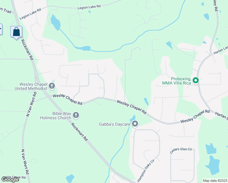 map of restaurants, bars, coffee shops, grocery stores, and more near 118 Kylee Court in Villa Rica