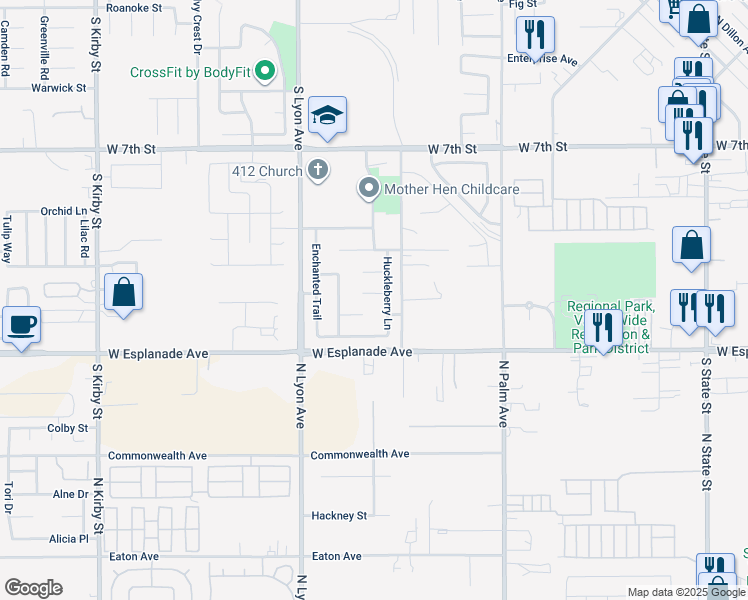 map of restaurants, bars, coffee shops, grocery stores, and more near 1328 Arrivo Court in San Jacinto