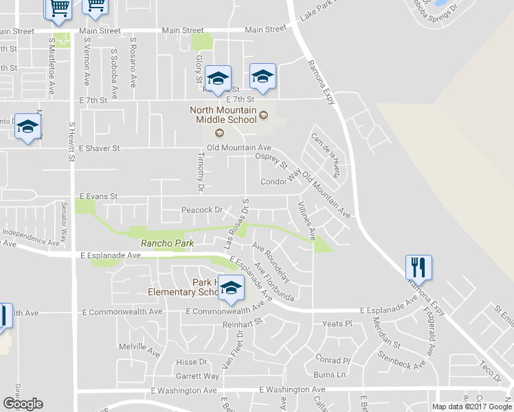 map of restaurants, bars, coffee shops, grocery stores, and more near 1241 Da Vinci Drive in San Jacinto