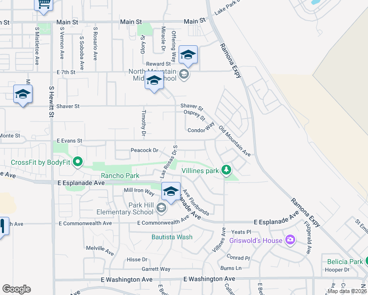 map of restaurants, bars, coffee shops, grocery stores, and more near 1241 Da Vinci Drive in San Jacinto