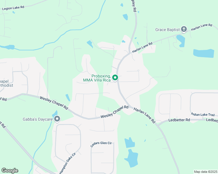 map of restaurants, bars, coffee shops, grocery stores, and more near 204 Arapahoe Court in Villa Rica
