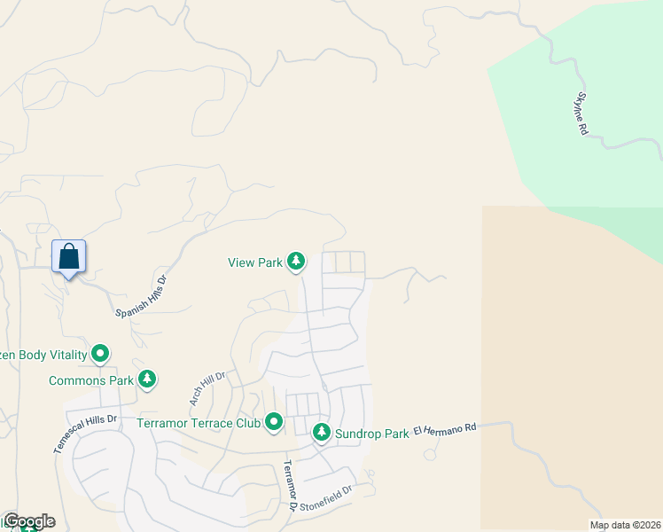 map of restaurants, bars, coffee shops, grocery stores, and more near 11835 Spanish Hills Drive in Corona