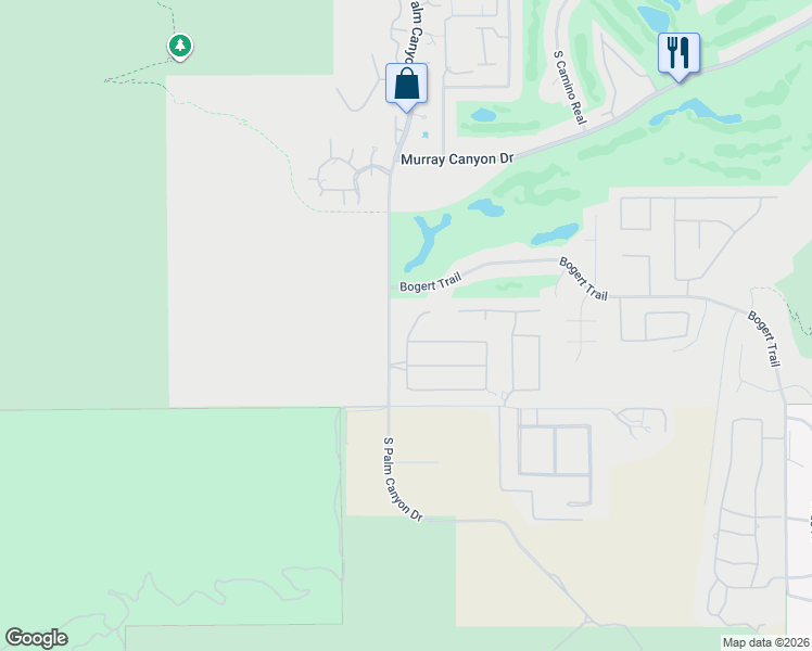 map of restaurants, bars, coffee shops, grocery stores, and more near 3169 Cody Court in Palm Springs