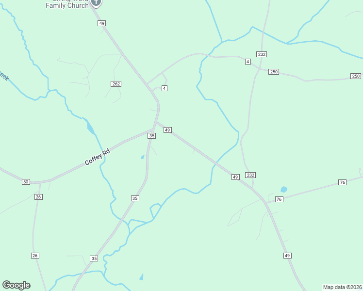 map of restaurants, bars, coffee shops, grocery stores, and more near 25328-25330 Co Road 49 in Muscadine