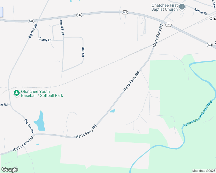 map of restaurants, bars, coffee shops, grocery stores, and more near 1605 Harts Ferry Road in Ohatchee