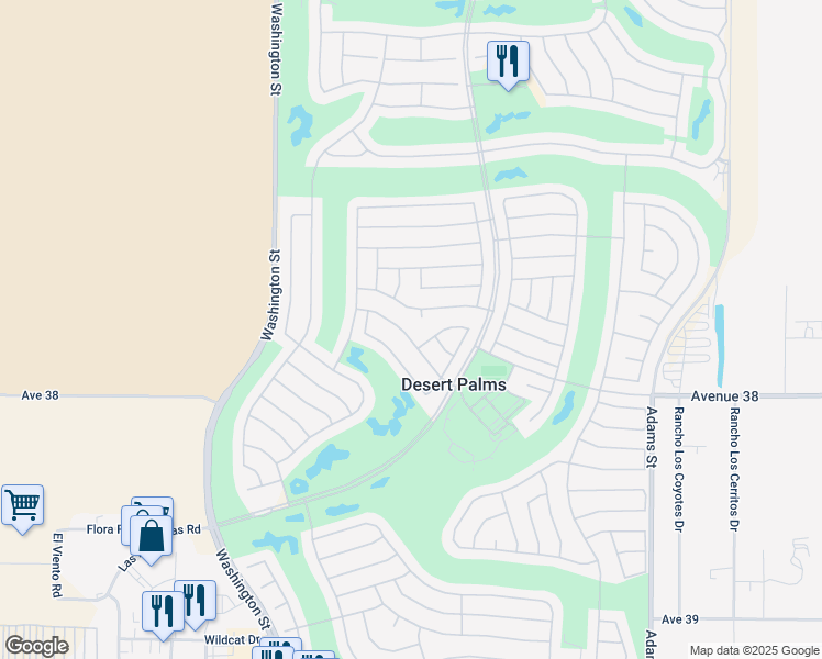 map of restaurants, bars, coffee shops, grocery stores, and more near 78294 Grape Arbor Avenue in Palm Desert
