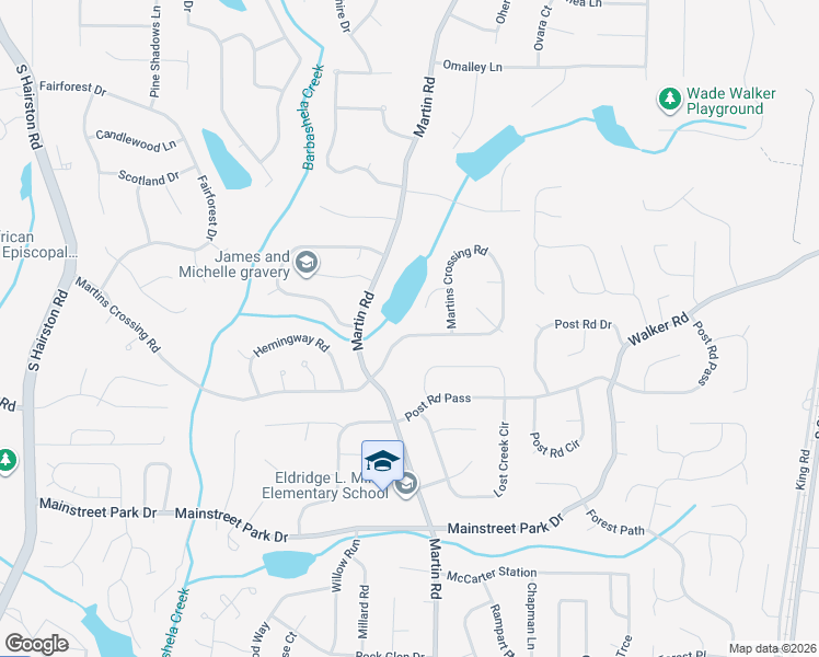map of restaurants, bars, coffee shops, grocery stores, and more near 699 Millay Court in Stone Mountain