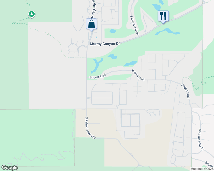 map of restaurants, bars, coffee shops, grocery stores, and more near 461 Bella Cara Way in Palm Springs