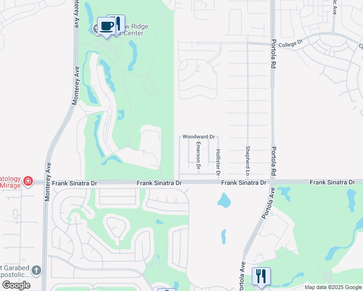 map of restaurants, bars, coffee shops, grocery stores, and more near 37650 Drexell Drive in Palm Desert