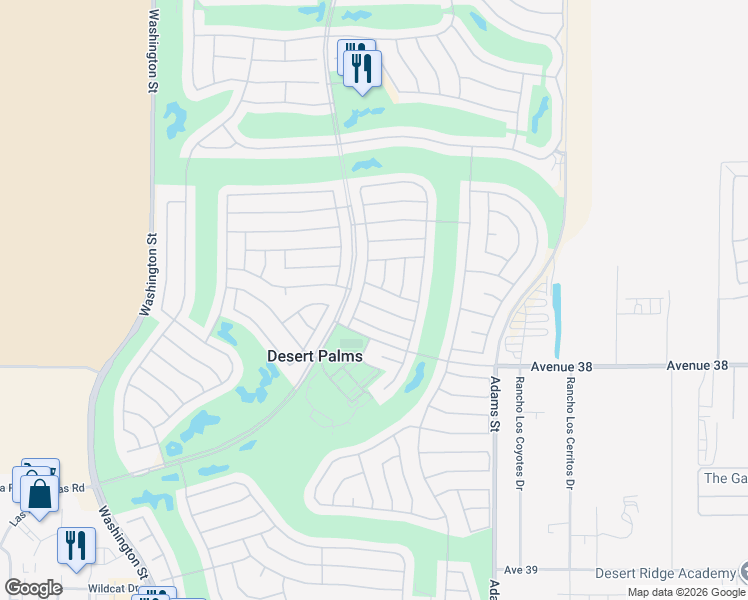 map of restaurants, bars, coffee shops, grocery stores, and more near 78556 Autumn Lane in Palm Desert