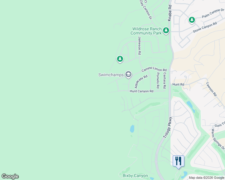 map of restaurants, bars, coffee shops, grocery stores, and more near 8515 Camino Naranjo Road in Corona