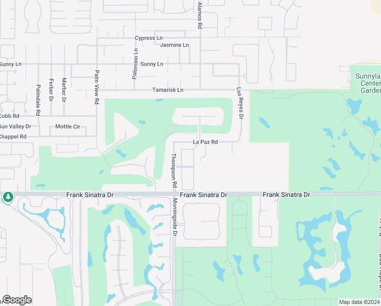 map of restaurants, bars, coffee shops, grocery stores, and more near 18 Sun Ridge Circle in Rancho Mirage