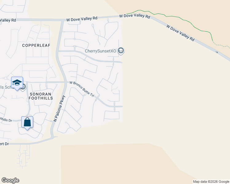 map of restaurants, bars, coffee shops, grocery stores, and more near 1514 West Cll De Pompas in Phoenix