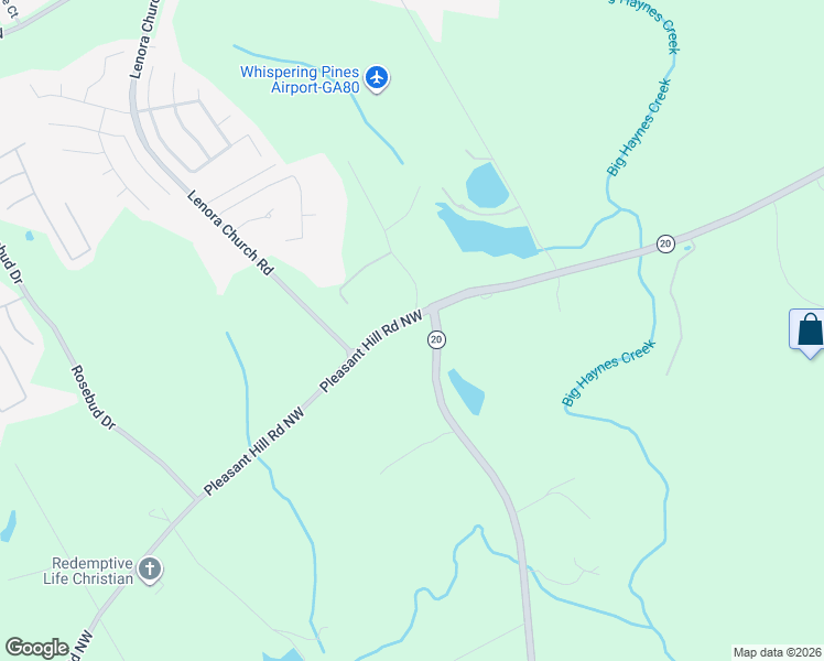 map of restaurants, bars, coffee shops, grocery stores, and more near 96 Pleasant Hill Road Northwest in Conyers