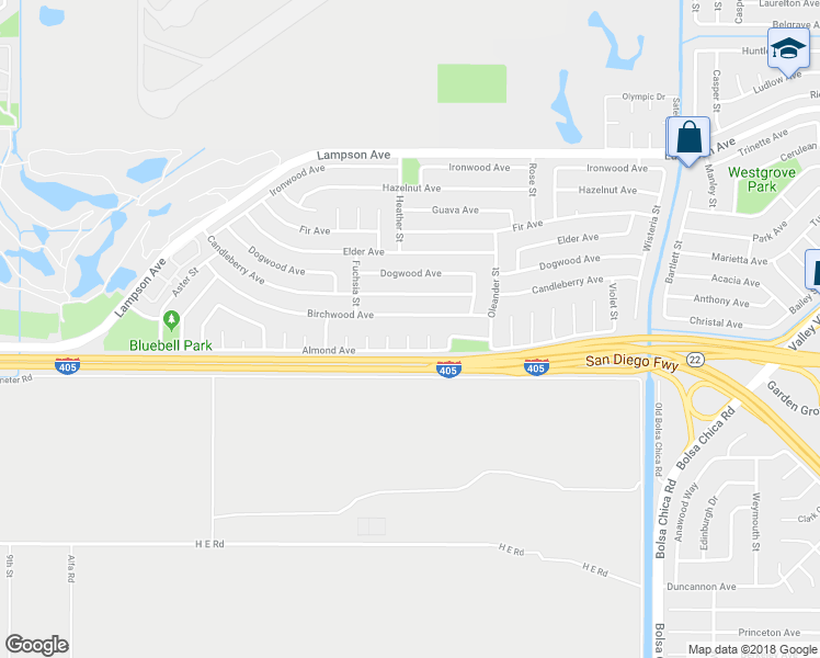 map of restaurants, bars, coffee shops, grocery stores, and more near 3560 Iris Circle in Seal Beach