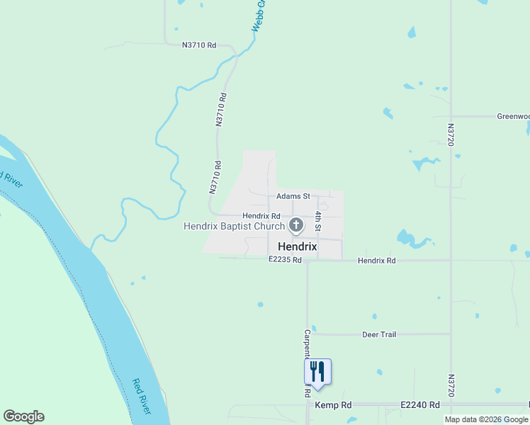 map of restaurants, bars, coffee shops, grocery stores, and more near 109 Mulberry Street in Hendrix