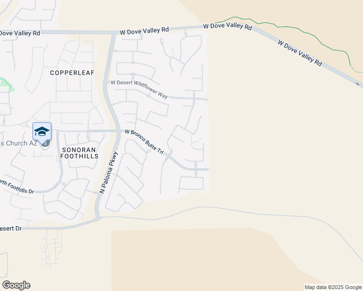 map of restaurants, bars, coffee shops, grocery stores, and more near 1535 West Cll De Pompas in Phoenix