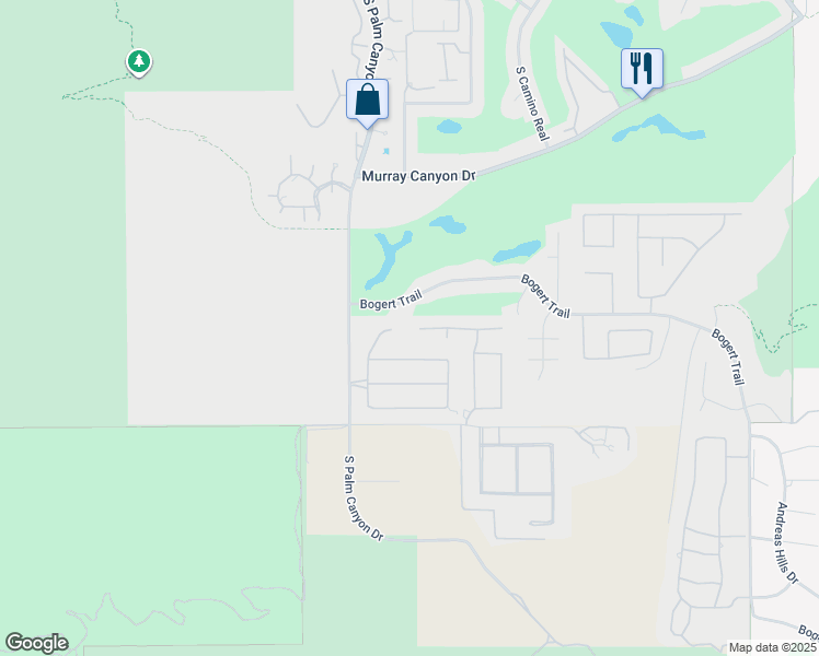 map of restaurants, bars, coffee shops, grocery stores, and more near 461 Bella Cara Way in Palm Springs