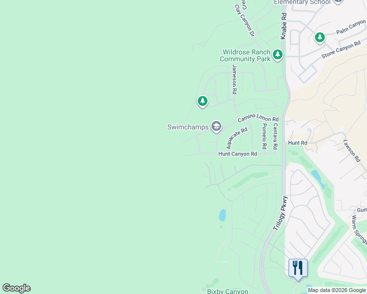 map of restaurants, bars, coffee shops, grocery stores, and more near 8515 Camino Naranjo Road in Corona