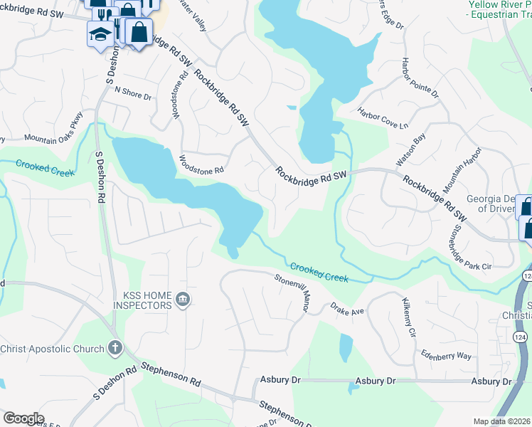map of restaurants, bars, coffee shops, grocery stores, and more near 707 Fair Harbor Drive in Lithonia
