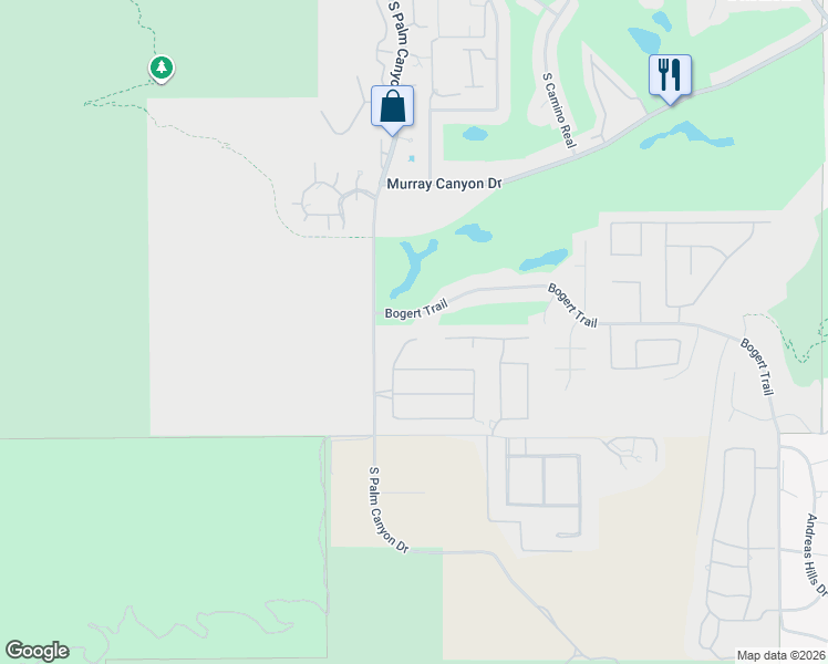 map of restaurants, bars, coffee shops, grocery stores, and more near 3139 Cody Court in Palm Springs