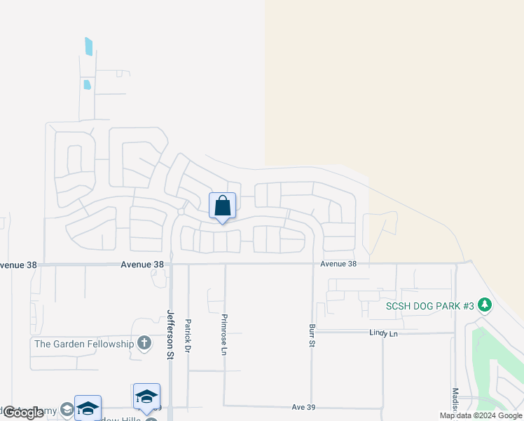 map of restaurants, bars, coffee shops, grocery stores, and more near 80319 Caprice Drive in Indio